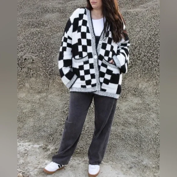 BiBi Monochrome Knit Cardigan medium - Picture 6 of 6